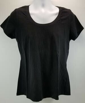 Heart & Hips Woman Black Short Sleeve Shirt Cotton Spandex 3X Grande